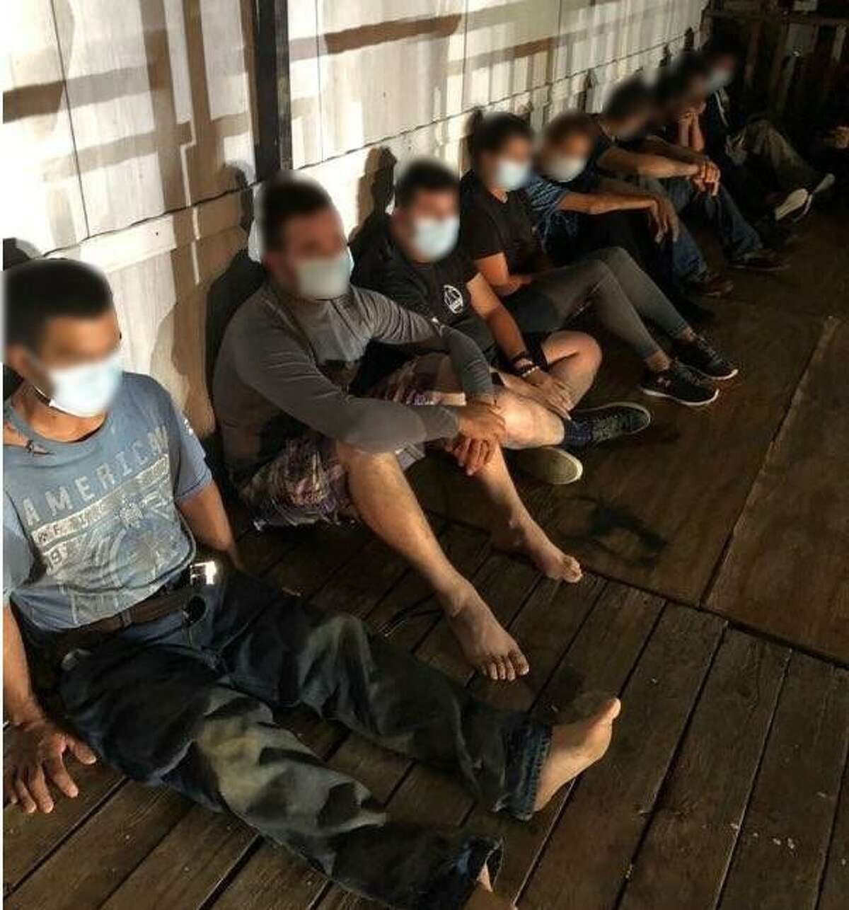U.S. Border Patrol agents said this group of people were found inside a stash house in Zapata County. All were determined to be immigrants who were illegally present in the country.