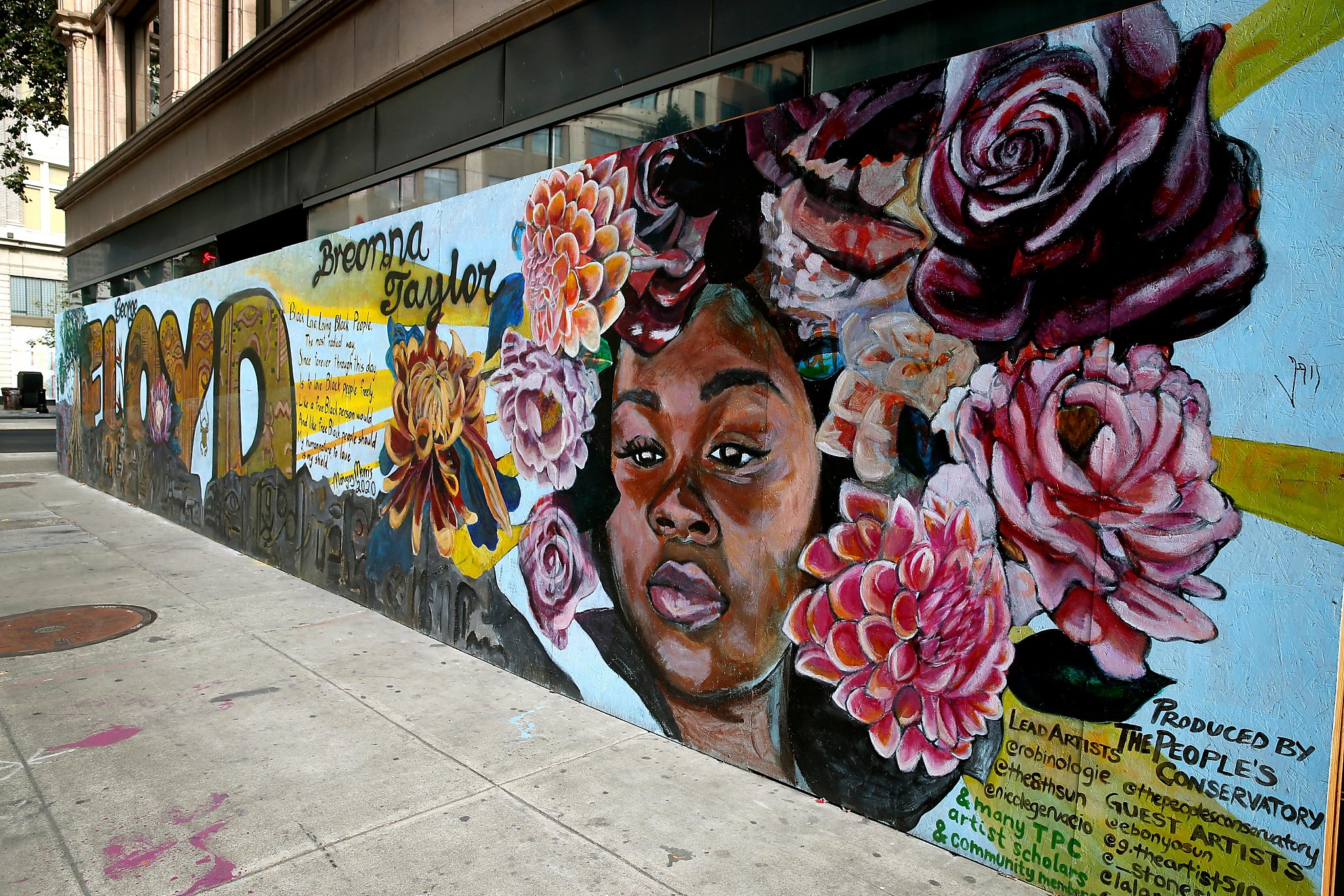 mural on plywood