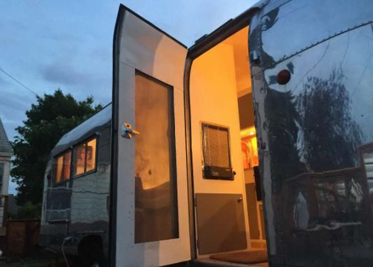 Settle into an entirely remodeled and modern staycation, all of which is nestled inside this 1957 El Rey, a cousin of the Airstream. "It's like a fort for grownups," the AirBnB description reads. Enjoy a private bathroom, shower and kitchen. No television will make it an optimal screen-free escape, paired with wireless internet, hot water, a refrigerator and even a gas stove. Nab it for $69 per night. 