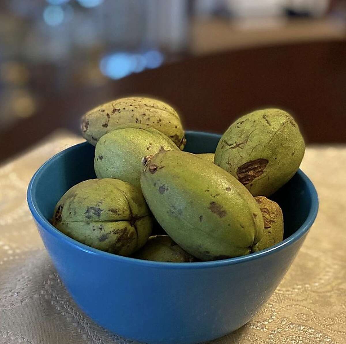 Bowl of butternuts, about to get bashed.