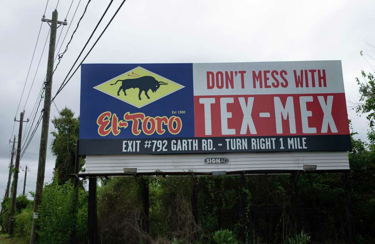 An El Toro Mexican restaurant billboard in the 16200 block of Interstate 10 along the eastbound frontage road is shown Sept. 23, 2020, in Channelview. The Texas Department of Transportation, which holds the rights to the anti-litter slogan "Don’t Mess With Texas" is challenging the Baytown restaurant group’s attempt to trademark “Don’t Mess With Tex-Mex” claiming it is too similar and trashes their brand.