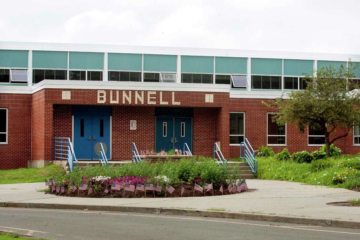 A view of Bunnell High School in Stratford, Conn., on Wednesday, July 25, 2018.