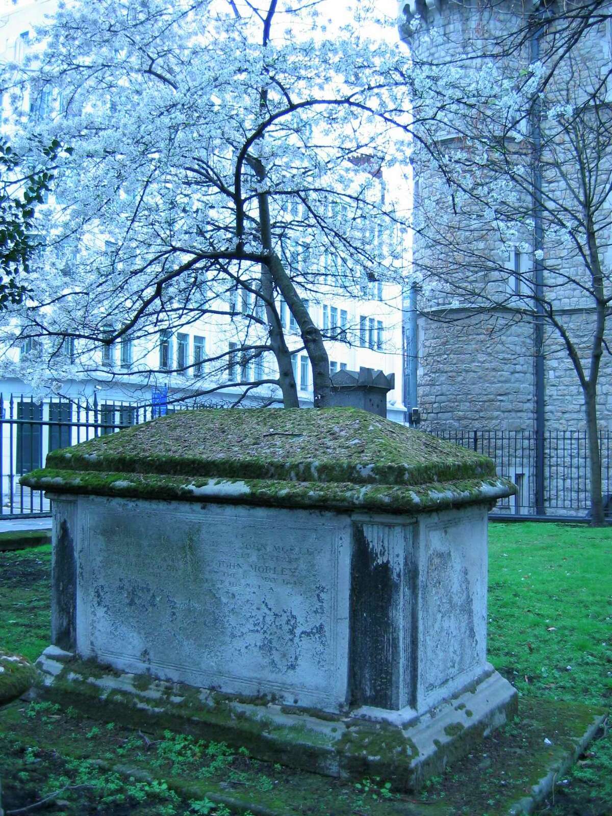 One of many ornate tombs at Bunhill Fields, which was set aside as a cemetery for victims of the Great Plague of 1665. London