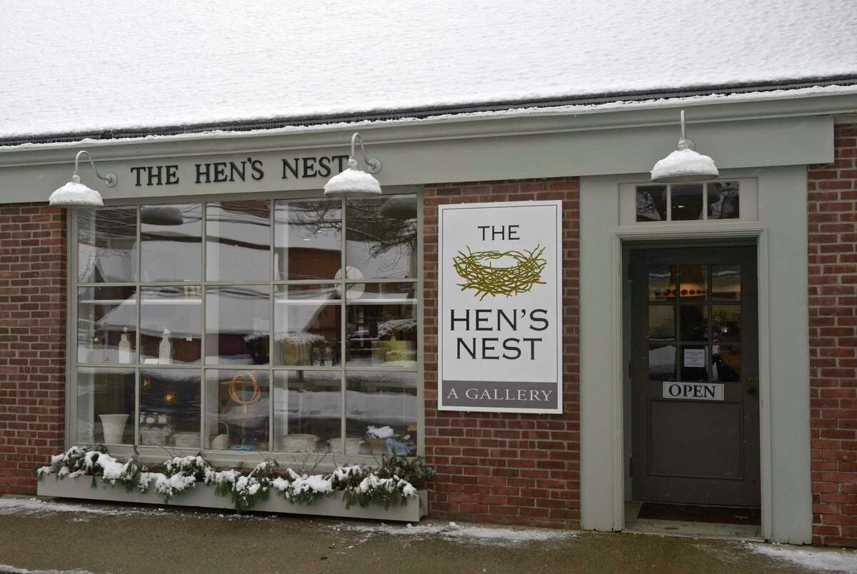 Hen's Nest Gallery in Washington Depot. The inviting section called Washington Depot is known for its art appreciation, evident in the reputation of the Washington Art Association and Gallery, which is near the Hen’s Nest Gallery and a good starting place for the day’s exploration, Marty’s Cafe.