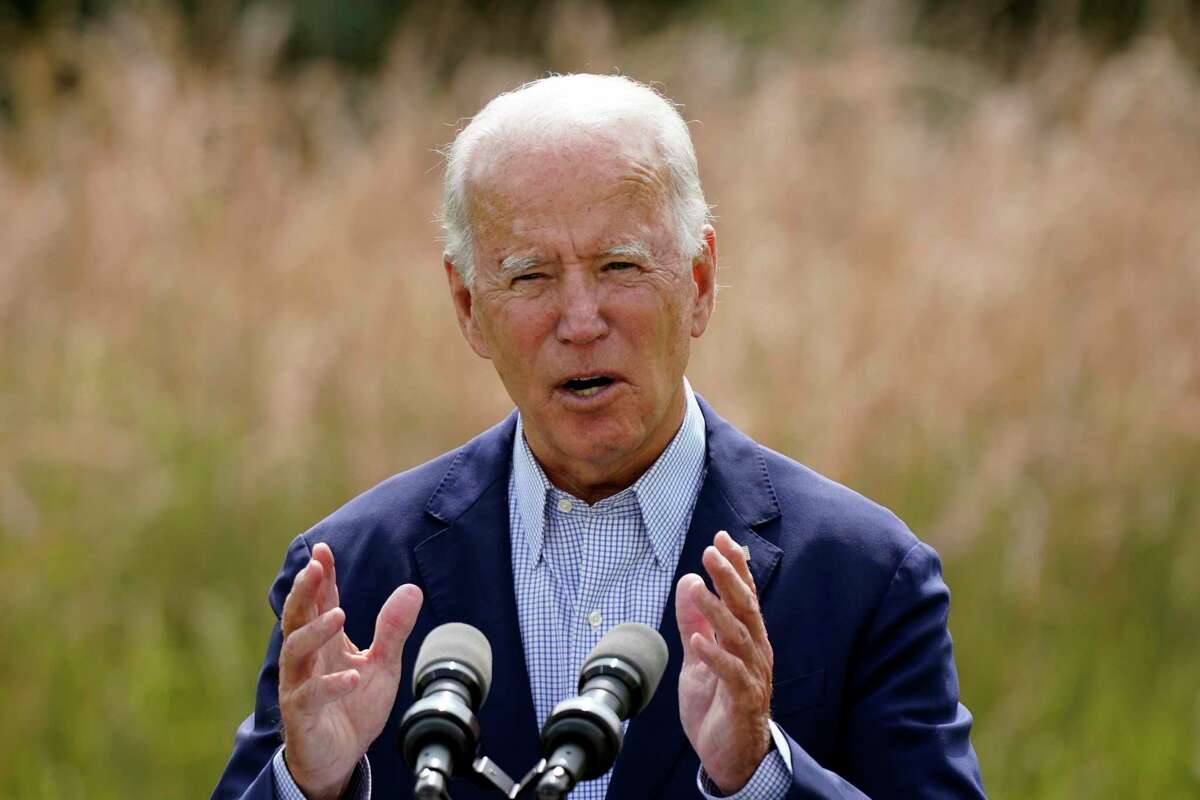 Democratic presidential candidate and former Vice President Joe Biden speaks about climate change and wildfires affecting western states Sept. 14 in Wilmington, Del.