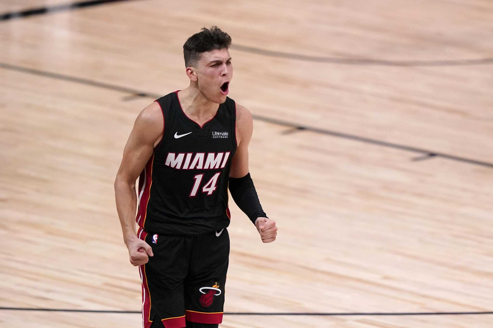 City Edition Blue Tyler Herro 14 Miami Heat - Depop