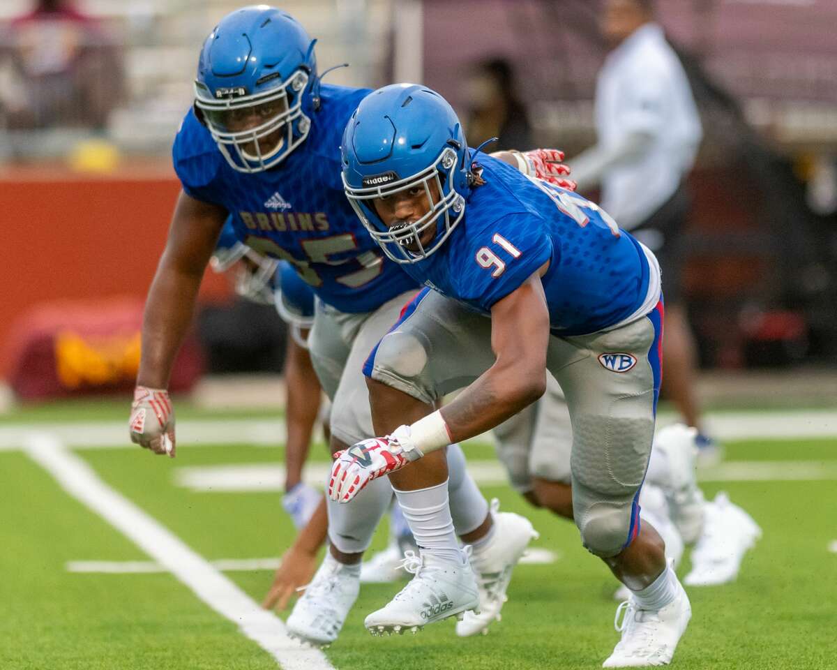 The Beaumont United Timberwolves and the West Brook Bruins squared off in the Alumni Bowl Scrimmage at BISD Memorial Stadium on Thursday night. Photo made on September 24, 2020. Fran Ruchalski/The Enterprise