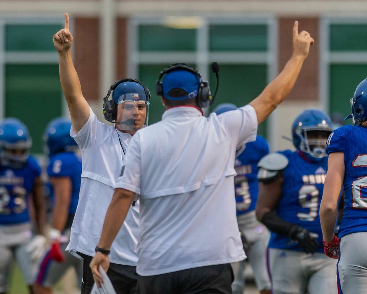 West Brook coach William Peevey. The Beaumont United Timberwolves and the West Brook Bruins squared off in the Alumni Bowl Scrimmage at BISD Memorial Stadium on Thursday night. Photo made on September 24, 2020. Fran Ruchalski/The Enterprise