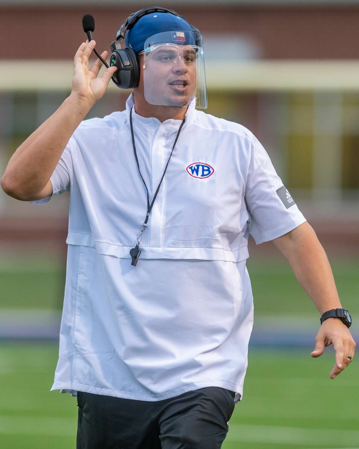 West Brook coach William Peevey. The Beaumont United Timberwolves and the West Brook Bruins squared off in the Alumni Bowl Scrimmage at BISD Memorial Stadium on Thursday night. Photo made on September 24, 2020. Fran Ruchalski/The Enterprise