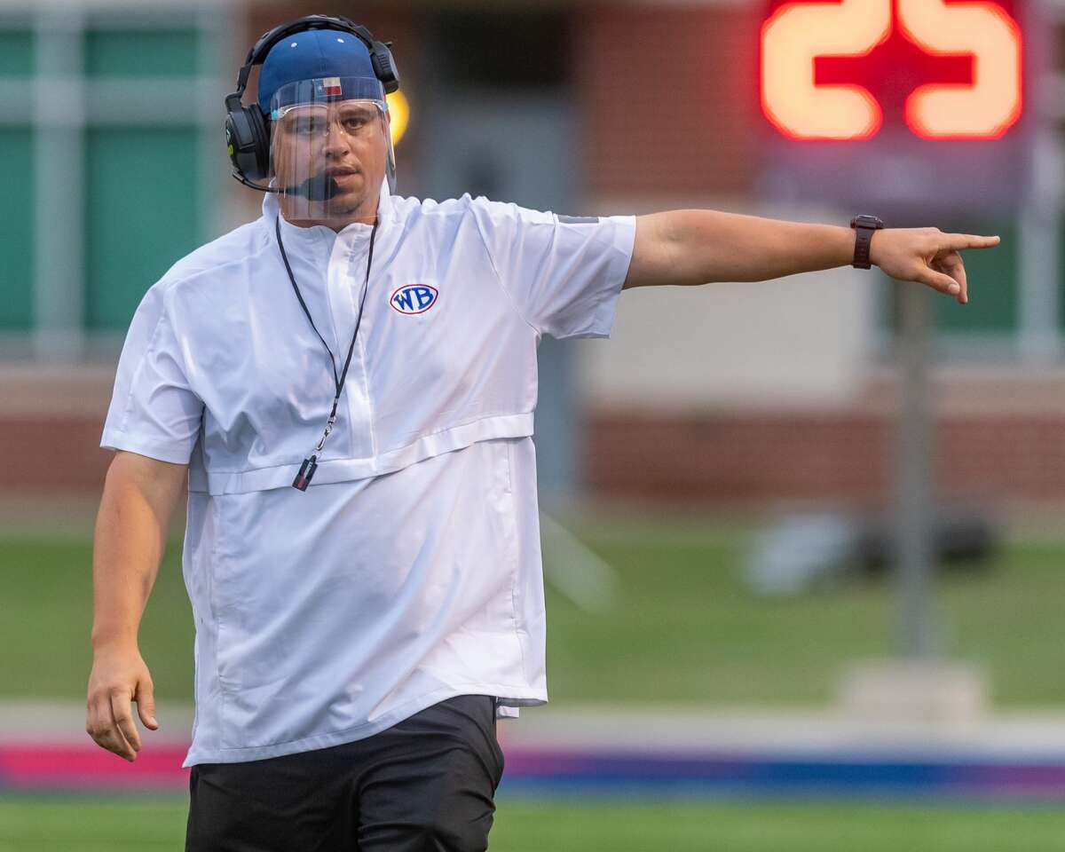 West Brook coach William Peevey. The Beaumont United Timberwolves and the West Brook Bruins squared off in the Alumni Bowl Scrimmage at BISD Memorial Stadium on Thursday night. Photo made on September 24, 2020. Fran Ruchalski/The Enterprise