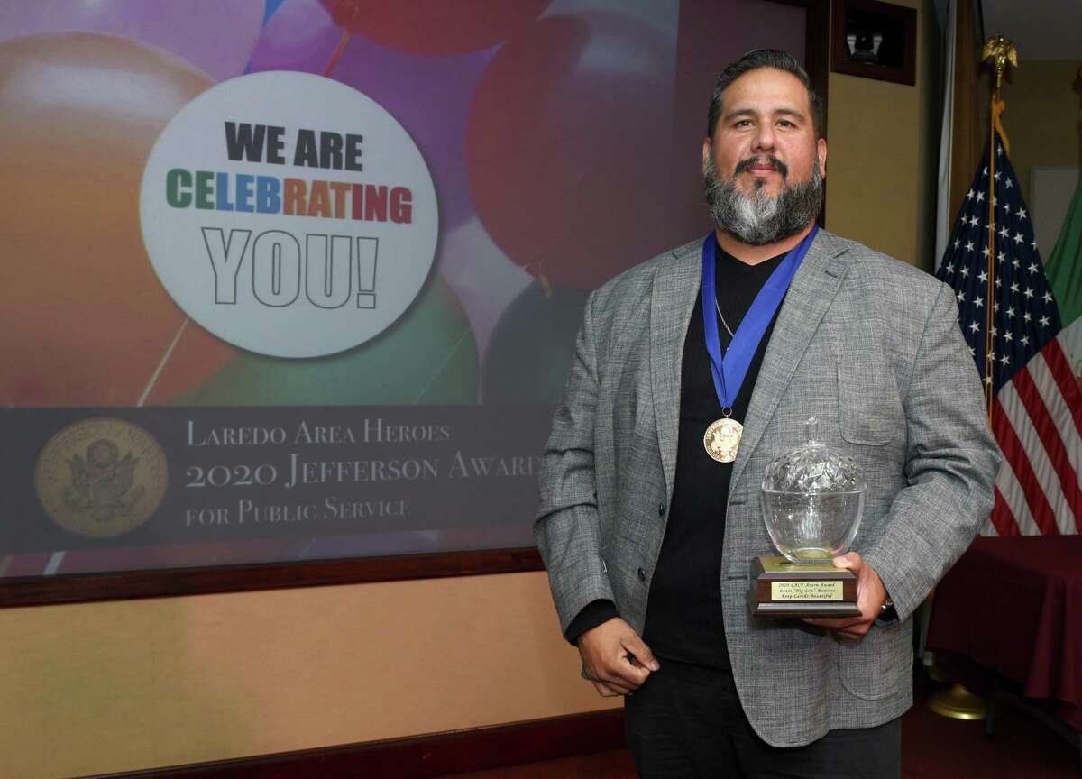 Luis Ramirez of Keep Laredo Beautiful received the 2020 Jefferson Award and Acorn Award.