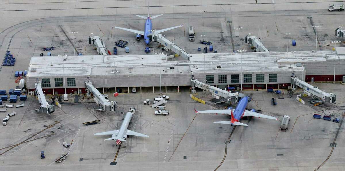 Aerial view of San Antonio International Airport Terminal A Friday May 20, 2016.
