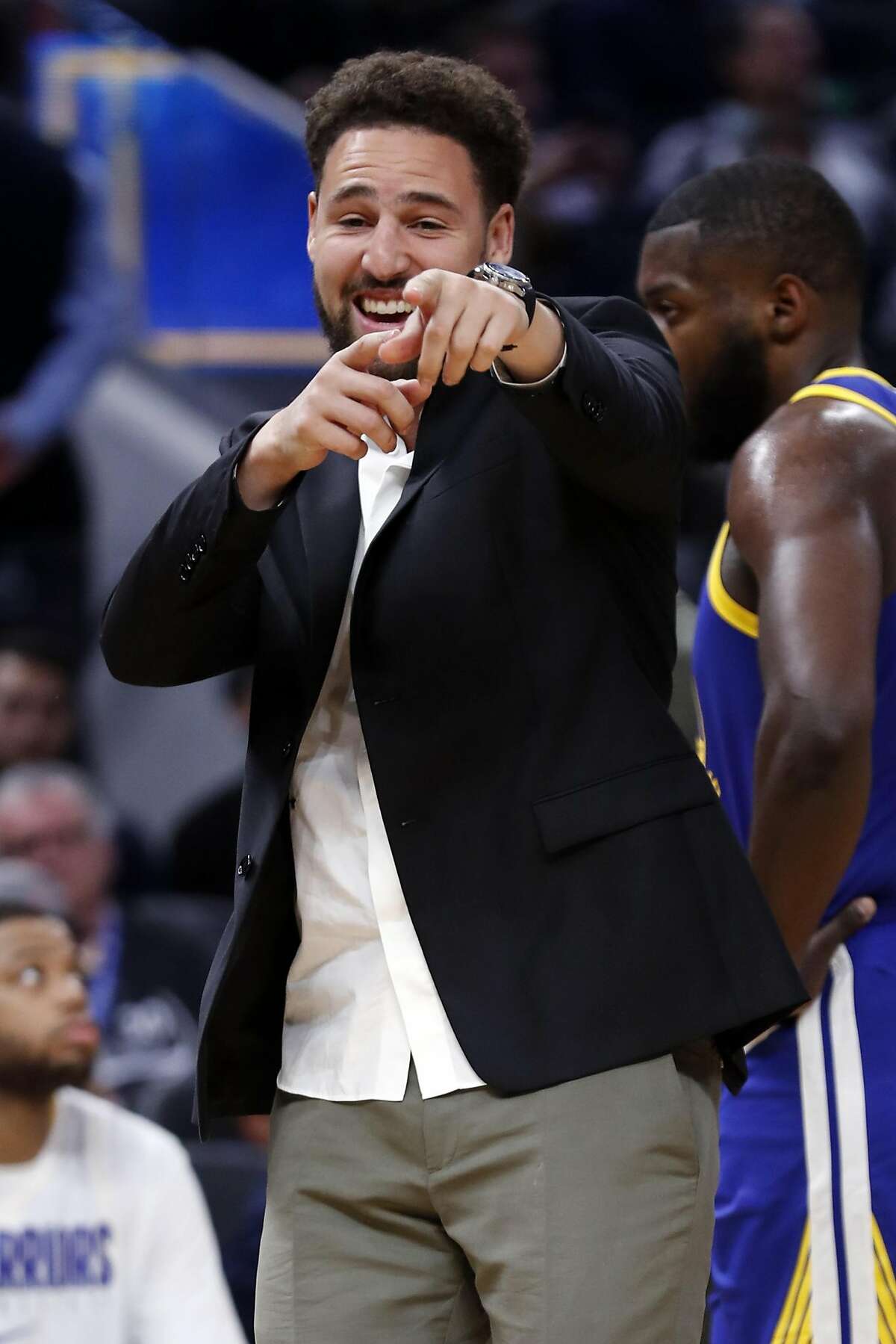 Warriors’ Klay Thompson Participates In First Group Practice Since ACL ...