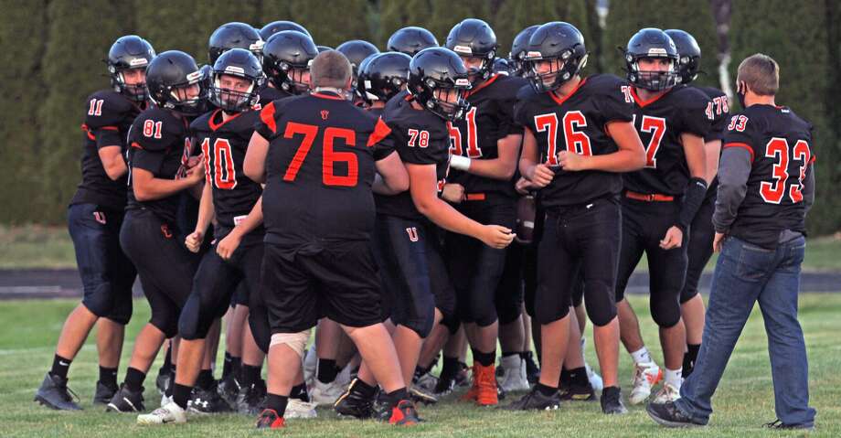 The Ubly Bearcats rolled over the Memphis Yellowjackets on Friday, capturing the first career victory for new head coach Eric Sweeney. Photo: Mark Birdsall/Huron Daily Tribune 