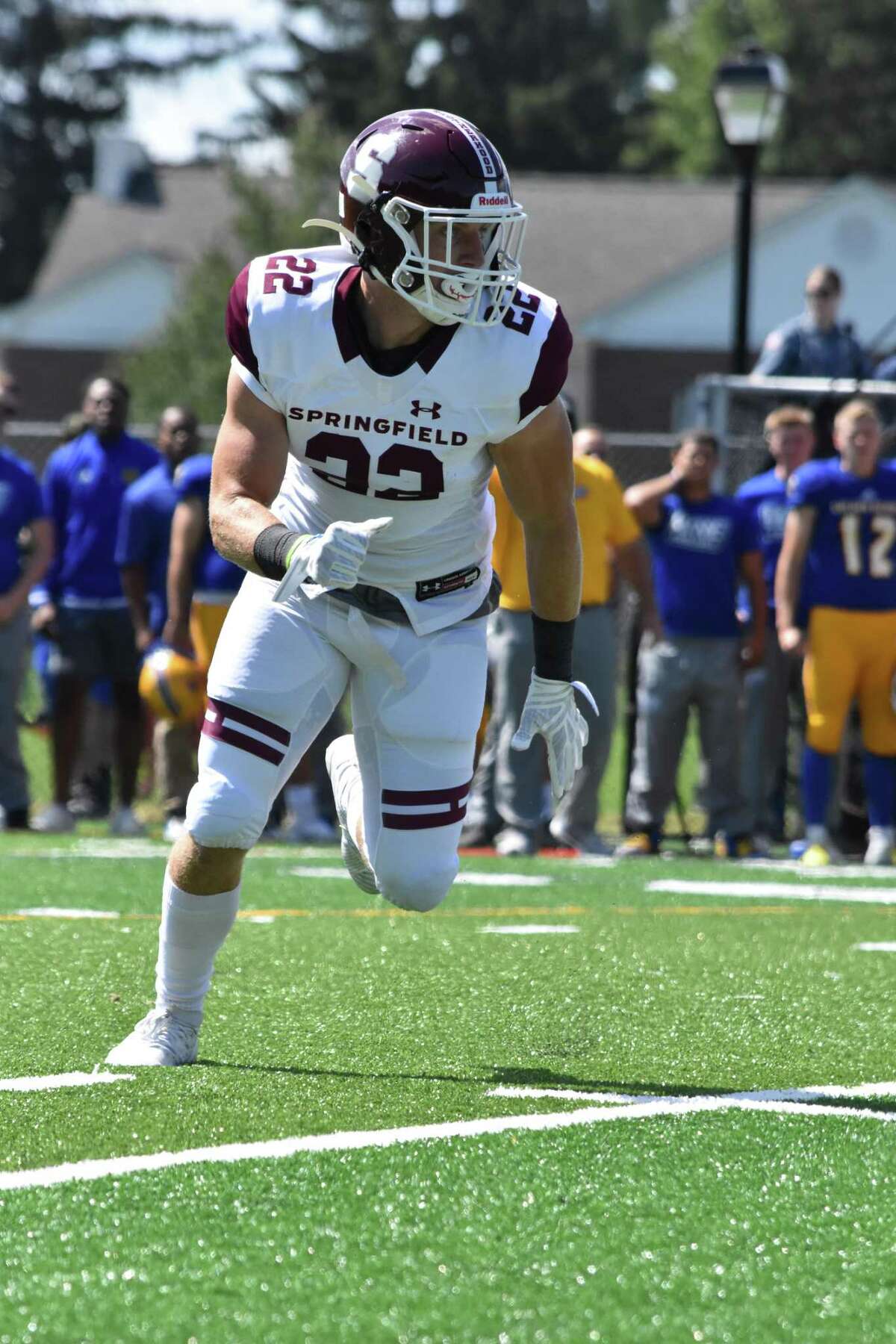 Middletown grad and Springfield College standout Hunter Belzo has signed a deal to play football with the Idaho Horsemen of the American West Football Conference arena league.