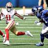 49ers' rookie WR Brandon Aiyuk looks experienced in blowout of Giants