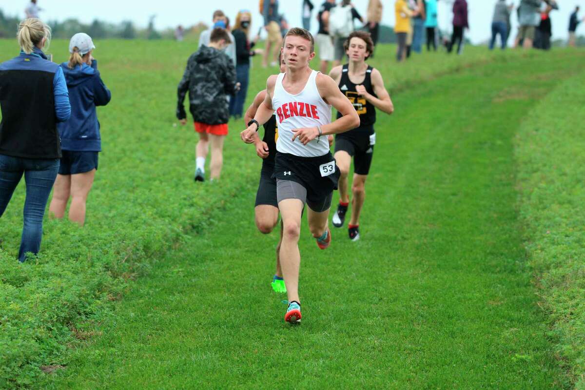 Benzie Central's Hunter Jones races to another victory on Saturday at Petoskey. (Submitted photo/Gary Pallin)