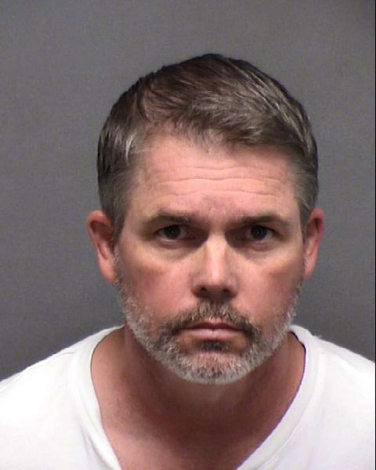 SAPD Sergeant Glenn Michalec, seen in a Sept. 27, 2020, booking photo provided by the Bexar County Sheriff's Department, was arrested about 1:00 a.m. in the 21100 block of Blanco Rd. for DWI, according to an SAPD press release and Bexar County central magistrate records. The 29 year member of the department was booked at the central magistrate office about 8:00 a.m. He appeared before a magistrate at 11:30 a.m. and was related 10 minutes later on an $800 bail, according to central magistrate records. He will be placed on administrative leave while he waits for the outcome of his criminal and administrative investigations, according to the press release.