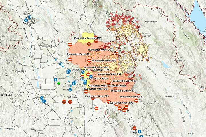 Map: See where the Glass Fire is burning in the North Bay