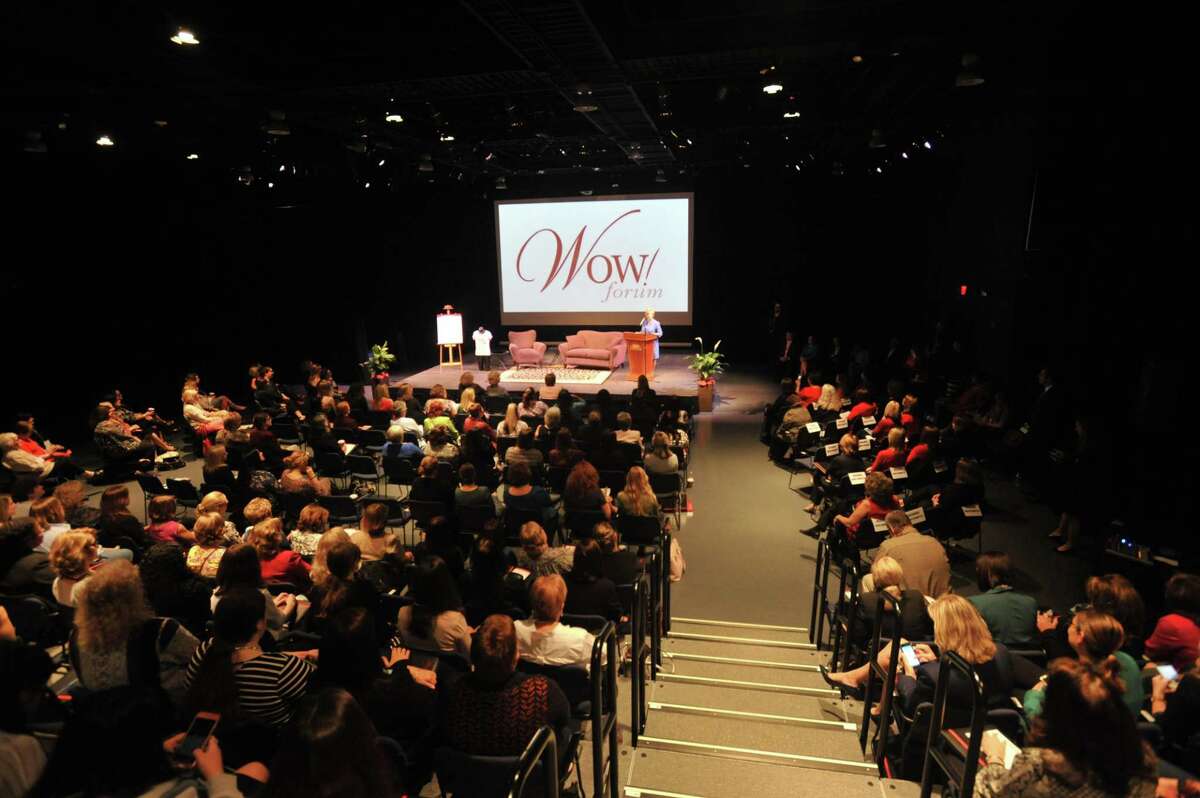 Northwest Connecticut’s Chamber of Commerce is presenting a virtual 16th annual WOW! Forum. Above, participants at a previous forum at the Warner Theatre.