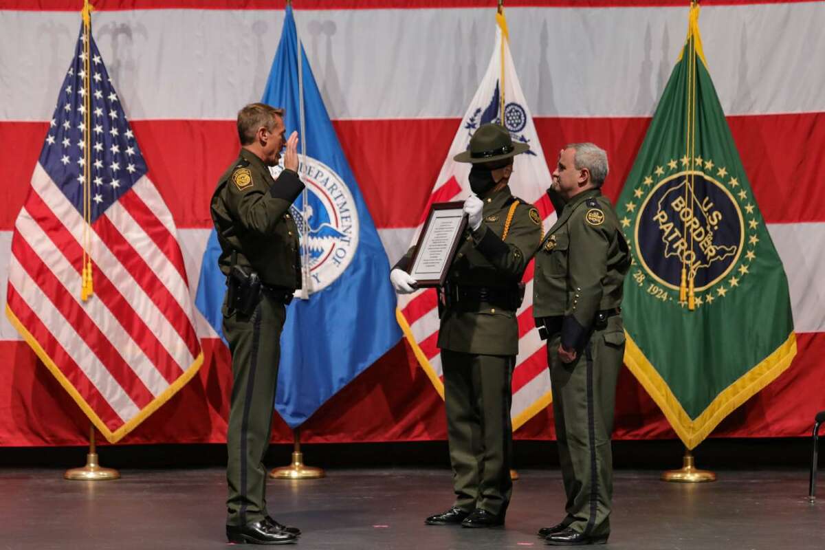 Chief Patrol Agent Matthew J. Hudak assumed command of the Laredo Sector Border Patrol during a virtual Change of Command ceremony held on Sept. 24 at the Laredo College.