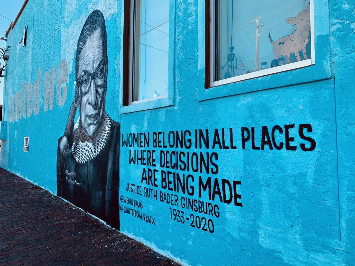 Soupè hopes the mural will encourage passersby who may be unfamiliar with Ginsburg to read up on her career.
