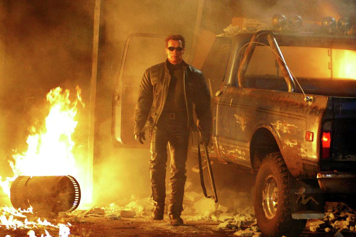 Arnold Schwarzenegger stars in the futuristic action thriller "Terminator 3: Rise of the Machines," distributed by Warner Bros. Pictures.