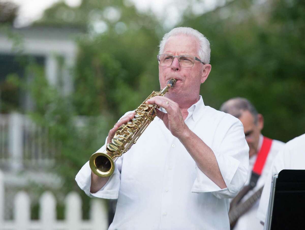 Greg Zaic plays the clarinet with the Catoonah Street Jazz & Blues Society at St. Stephen's Nutmeg & Neighbors BBQ on Saturday, September 26, 2020 in Ridgefield, Connecticut. The event was also streamed live on Facebook. Greg Zaic plays the clarinet with the Catoonah Street Jazz & Blues Society at St. Stephen’s Nutmeg & Neighbors BBQ on Saturday, September 26, 2020 in Ridgefield, Connecticut. The event was also streamed live on Facebook.