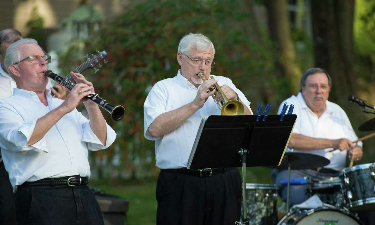 Fred Mariano plays the trumpet for the Catoonah Street Jazz & Blues Society at St. Stephen's Nutmeg & Neighbors BBQ on Saturday, September 26, 2020 in Ridgefield, Connecticut. The event was also streamed live on Facebook. Fred Mariano plays the trumpet for the Catoonah Street Jazz & Blues Society at St. Stephen’s Nutmeg & Neighbors BBQ on Saturday, September 26, 2020 in Ridgefield, Connecticut. The event was also streamed live on Facebook.