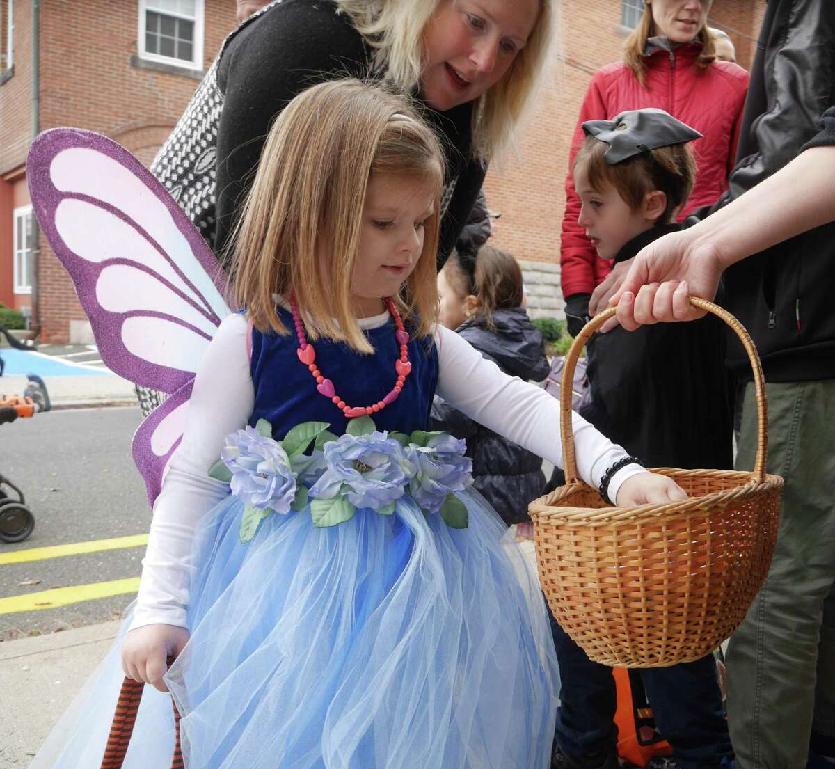 This winged fairy was photographed at the Halloween Walk in 2016.