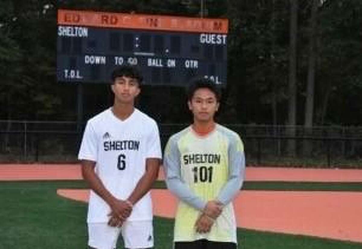 Deven Papadimitriou and Reino Sawan are Shelton boys’ soccer captains.