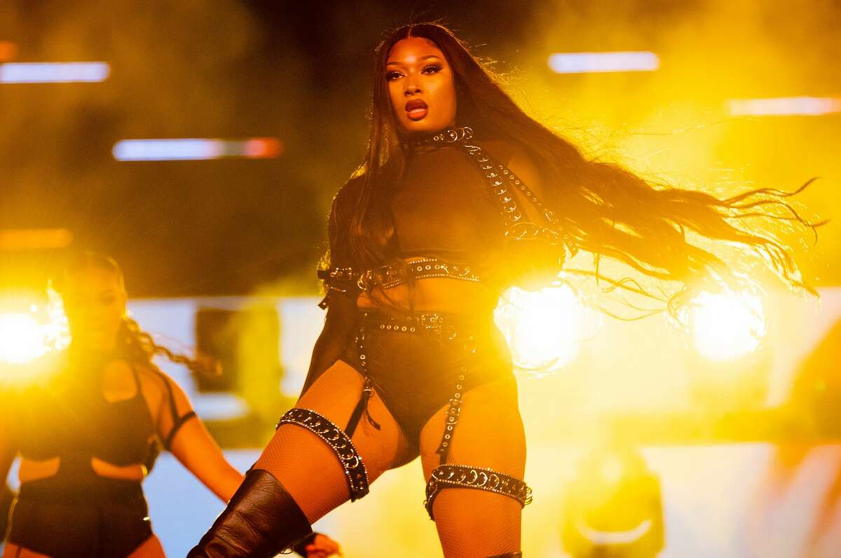 Megan Thee Stallion performs onstage during Day 2 of "Red Rocks Unpaused" 3-Day Music Festival presented by Visible at Red Rocks Amphitheatre on September 02, 2020 in Morrison, Colorado. (Photo by Rich Fury/Getty Images for Visible)