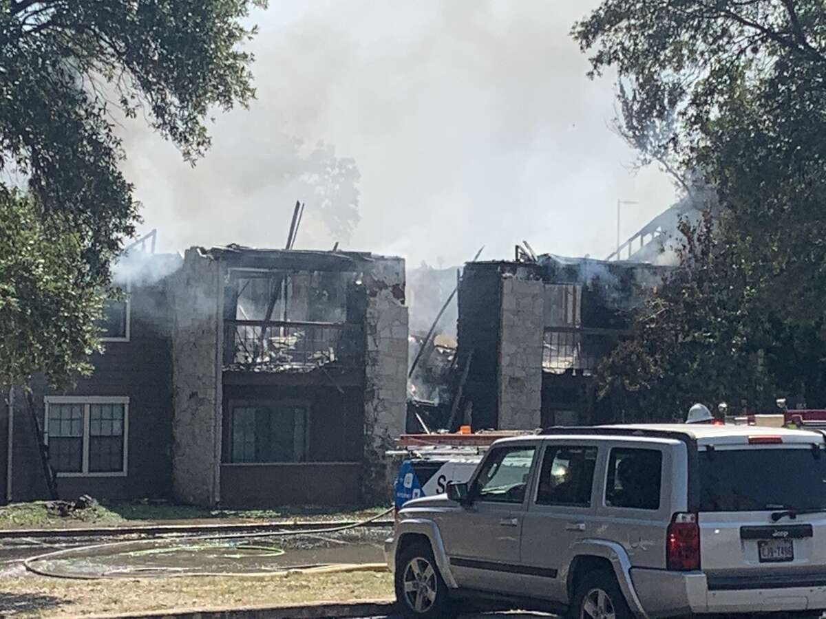 Watch Video shows massive apartment fire Thursday on the Northeast Side