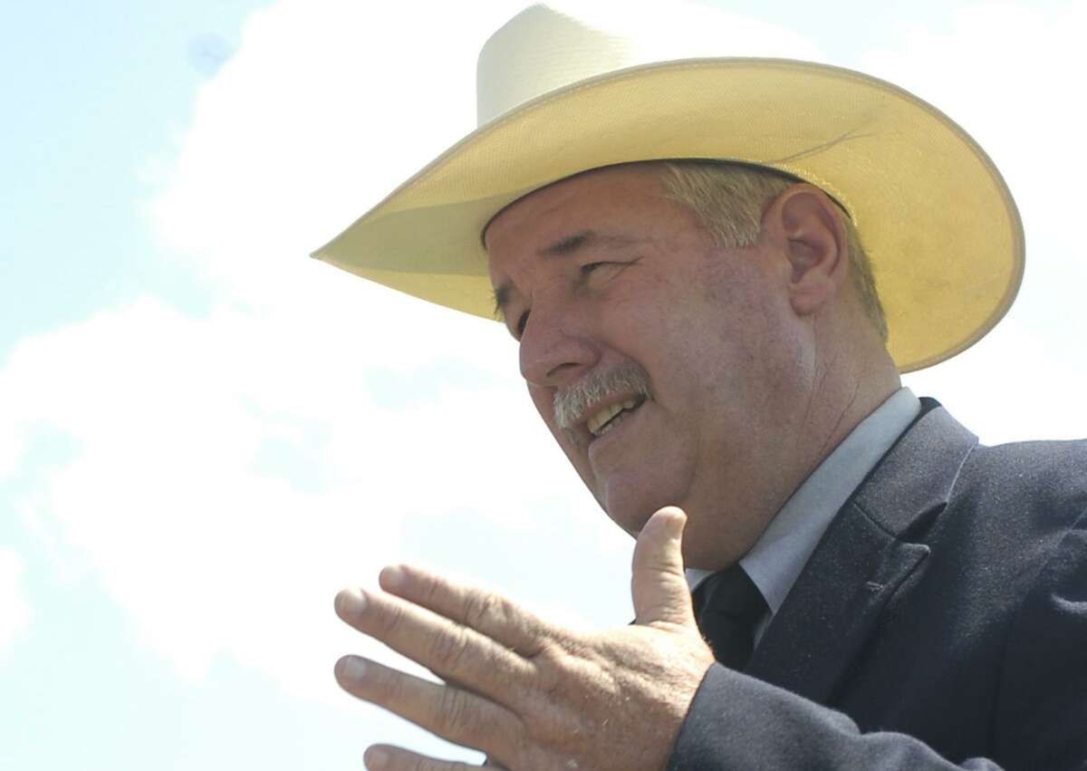Hank Gilbert, the Texas Democratic party nominee for Texas Agriculture Commissioner, unveiled his energy diversity and bio-fuel policy at a press conference in Beaumont Tuesday. Dave Ryan/The Enterprise