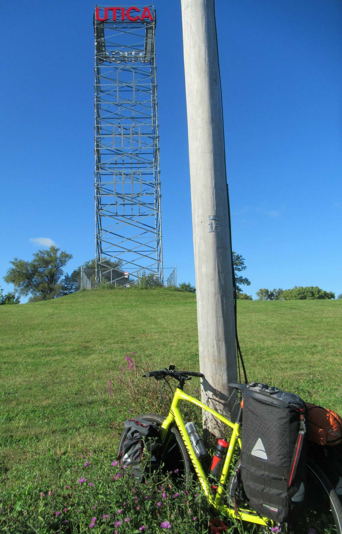 Taking a break near Utica before losing the Empre Trail. (Herb Terns / Times Union)