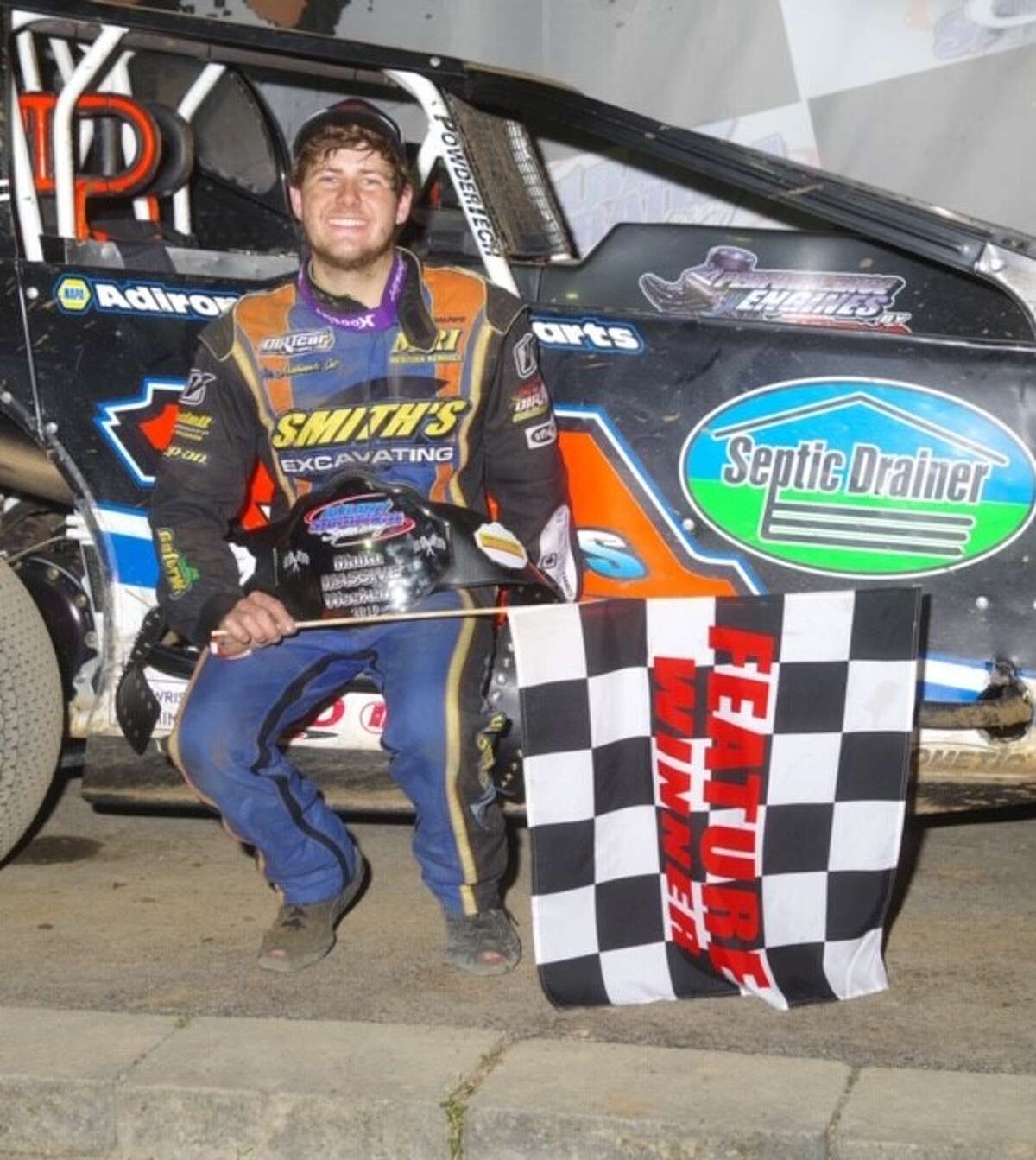 Demetrios Drellos won the Sportsman Modified points title at Devil's Bowl Speedway. (Courtesy of Mark Brown Photography)