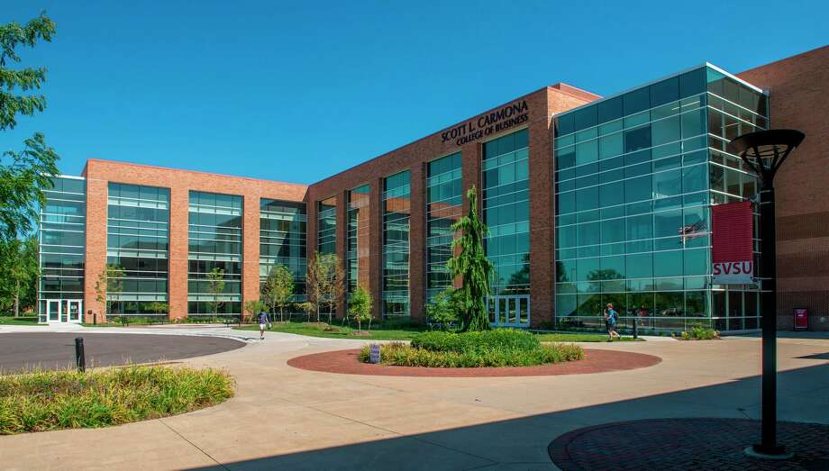 Pictured is SVSU's Scott L. Carmona College of Business building, which houses the regional office of the Michigan Small Business Development Center. (Photo provided/SVSU)