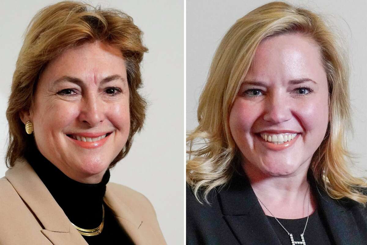 Incumbent Harris County District Attorney Kim Ogg, left, faces Republican Mary Nan Huffman in a bid for re-election. Huffman is a former Montgomery County prosecutor and the legal counsel for the Houston Police Officers?’ Union.