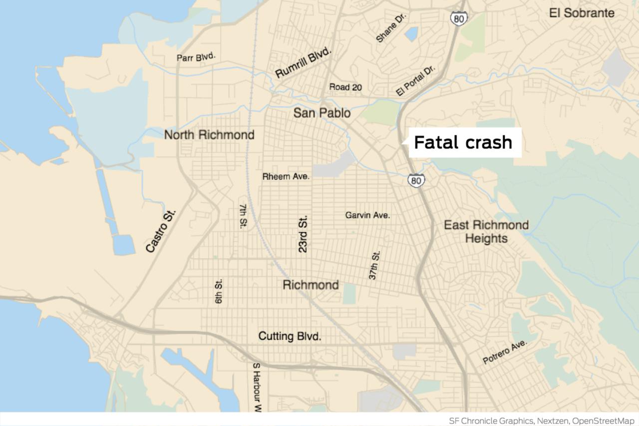 Two dead in fiery single-vehicle crash on I-80 in San Pablo