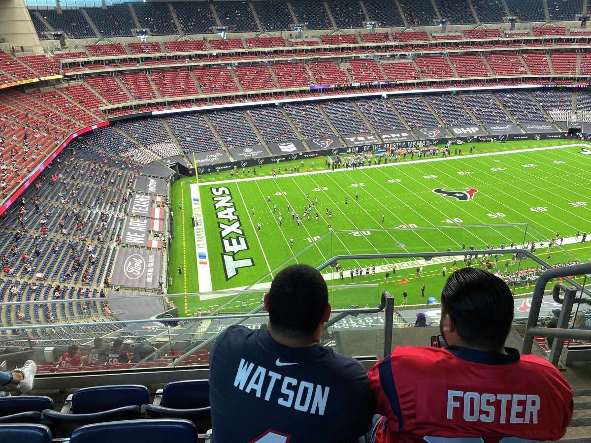 The view from Section 613 on Sunday when the Texans allowed just 12,102 fans inside NRG Stadium for their game against the Minnesota Vikings on Sunday, Oct. 4, 2020.