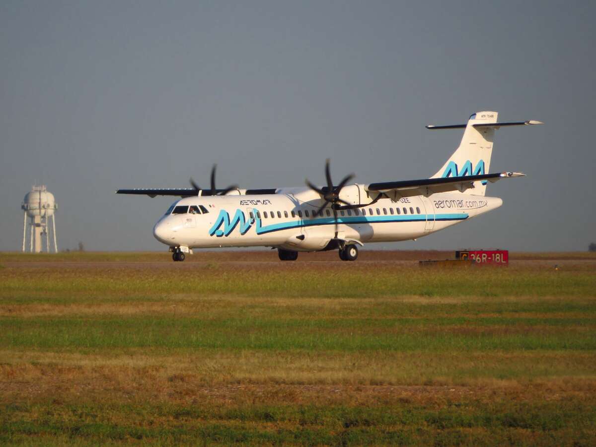 The inaugural flight for AeroMar landed at the Laredo International Airport, Monday, October 5, 2020. The airline will offer flights to Mexico City.