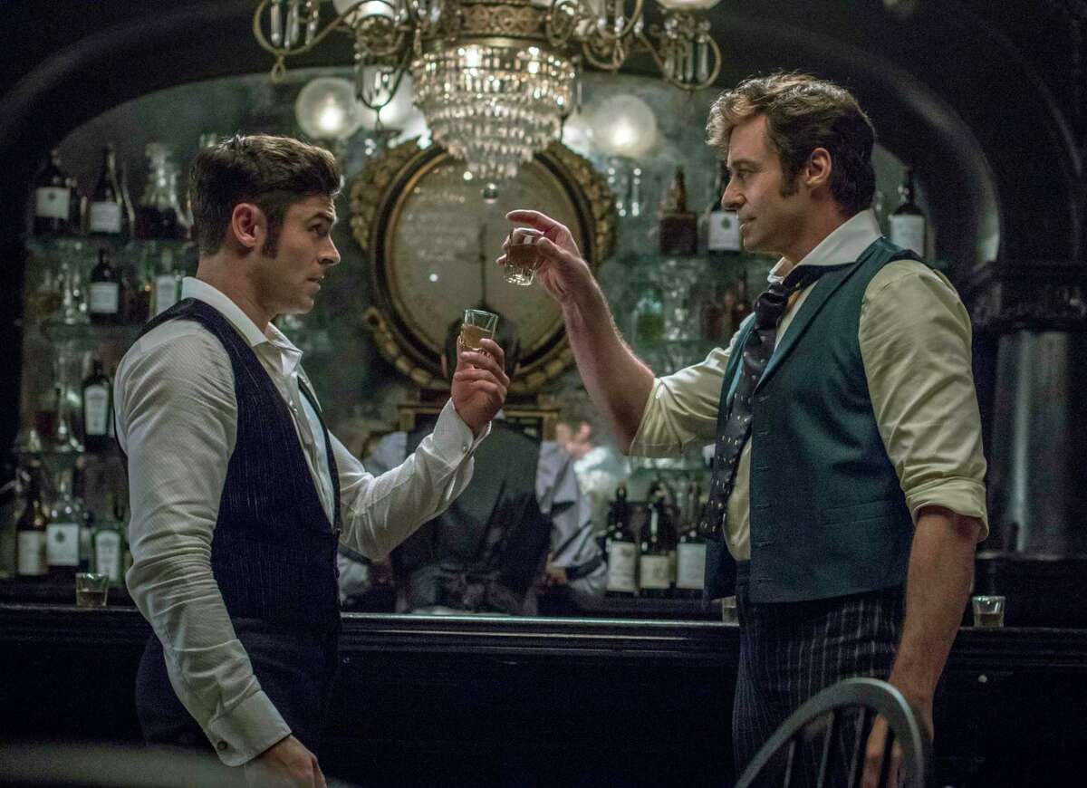 Trackside Teen Center will show the film, The Greatest Showman, starring Zac Efron, left, and Hugh Jackman, outdoors on Oct. 9.