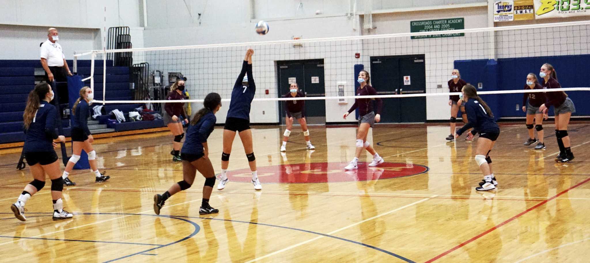 CCA volleyball falls in four sets to Algoma Christian School