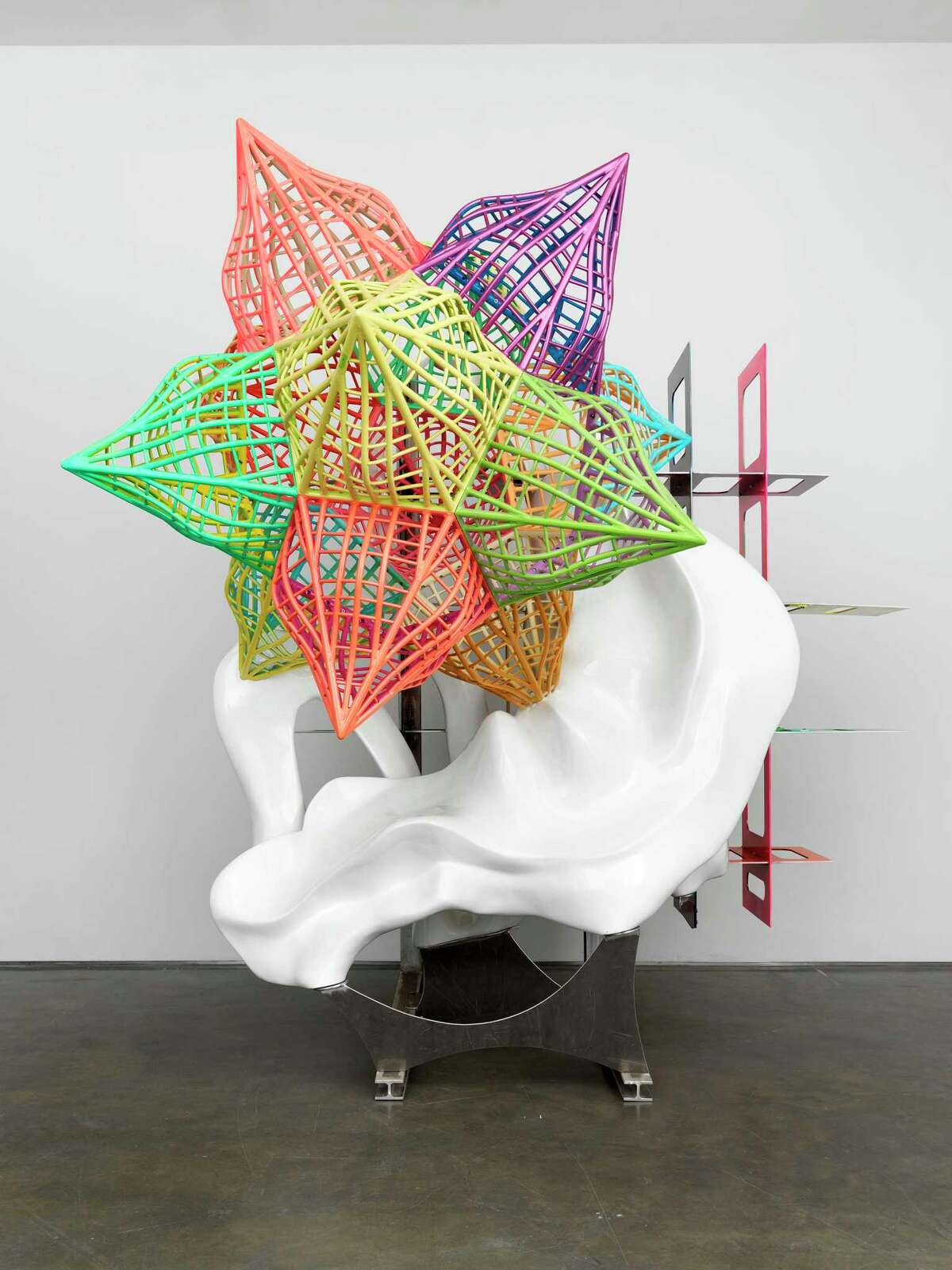The sculpture “Nessus and Dejanira” is part of an exhibit on Frank Stella’s star-themed work now at the Aldrich Contemporary Art Museum in Ridgefield.