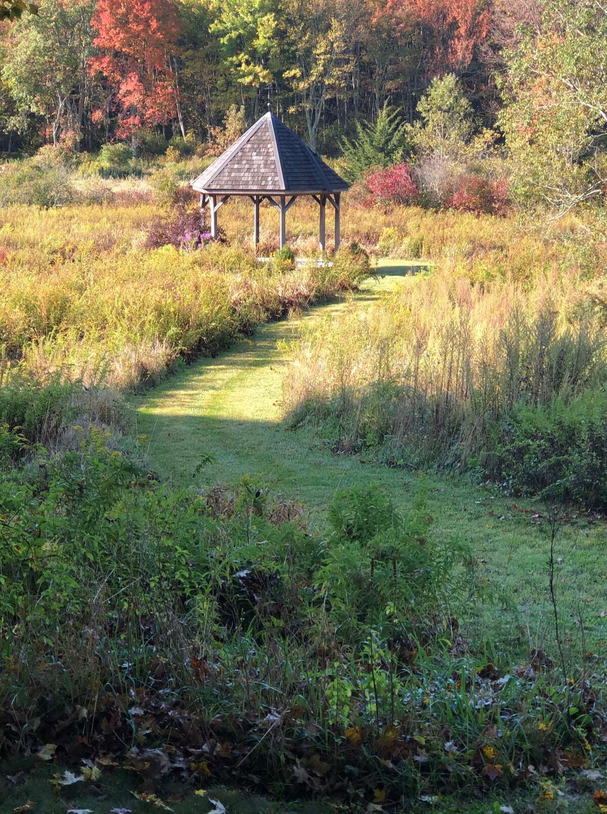 The Dorothy Diebold Memorial Garden area along Route 67 in Roxbury offers serenity to those who visit.