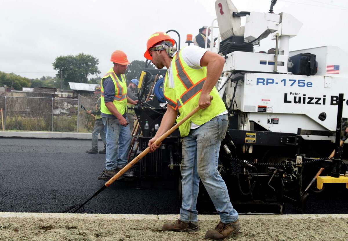 The South Troy Industrial Park Road is paved on Tuesday, Oct. 6, 2020, in Troy, N.Y. A reader asked Getting There in May 2022 when a section of Route 32 will be repaved. (Will Waldron/Times Union)