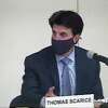 Westport Superintendent Thomas Scarice at a school board meeting on Monday. Taken Oct. 5, 2020.