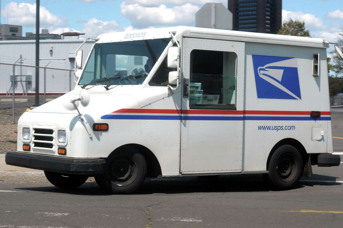 A file photo of a U.S. Postal Service truck in Connecticut.