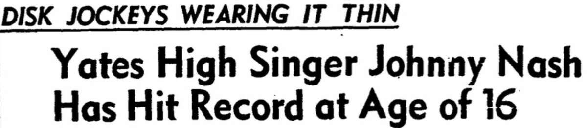 Houston Chronicle headline published on Oct. 18, 1956.