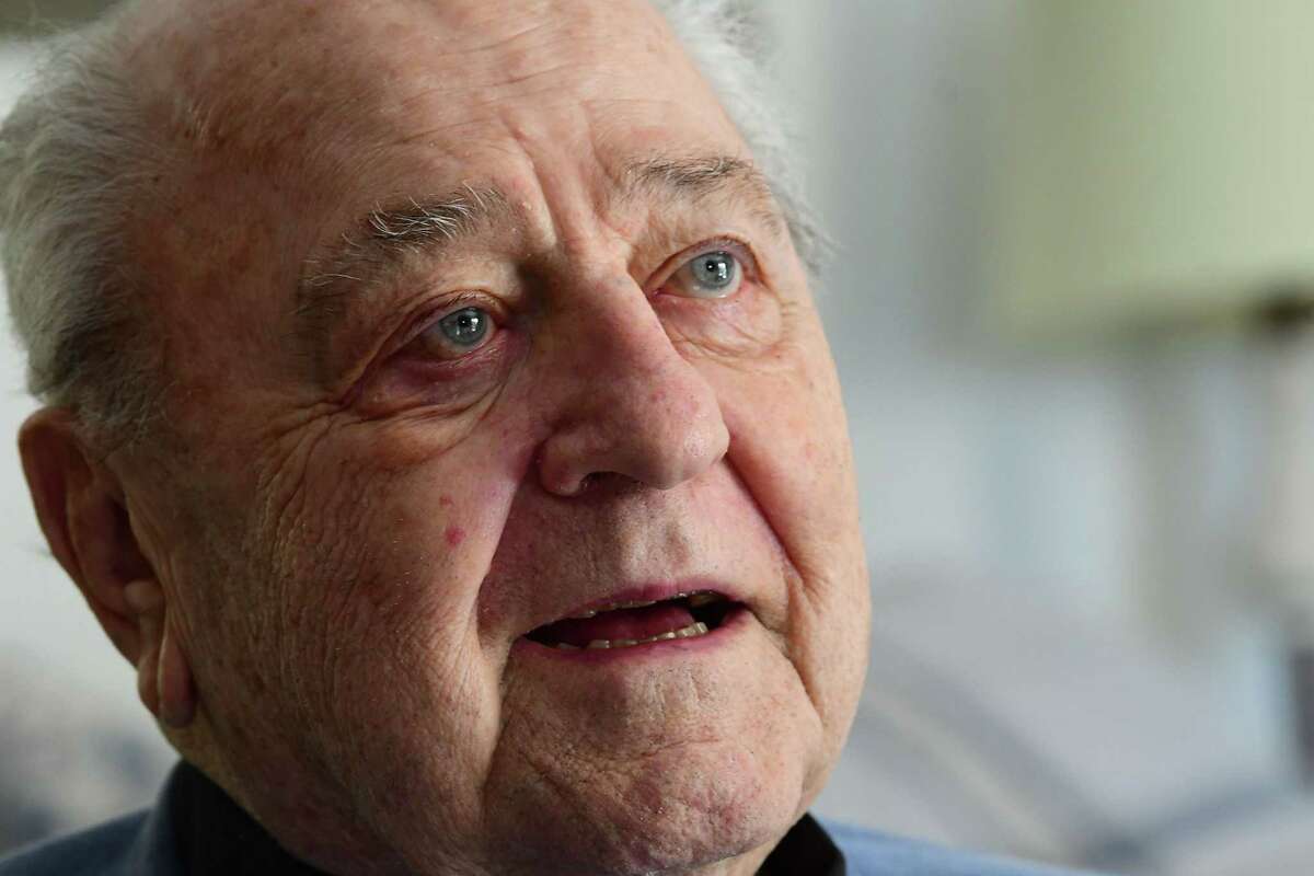 Father Peter Young, 90, is seen at his home on Tuesday, Oct. 6, 2020 in Albany, N.Y. (Lori Van Buren/Times Union)